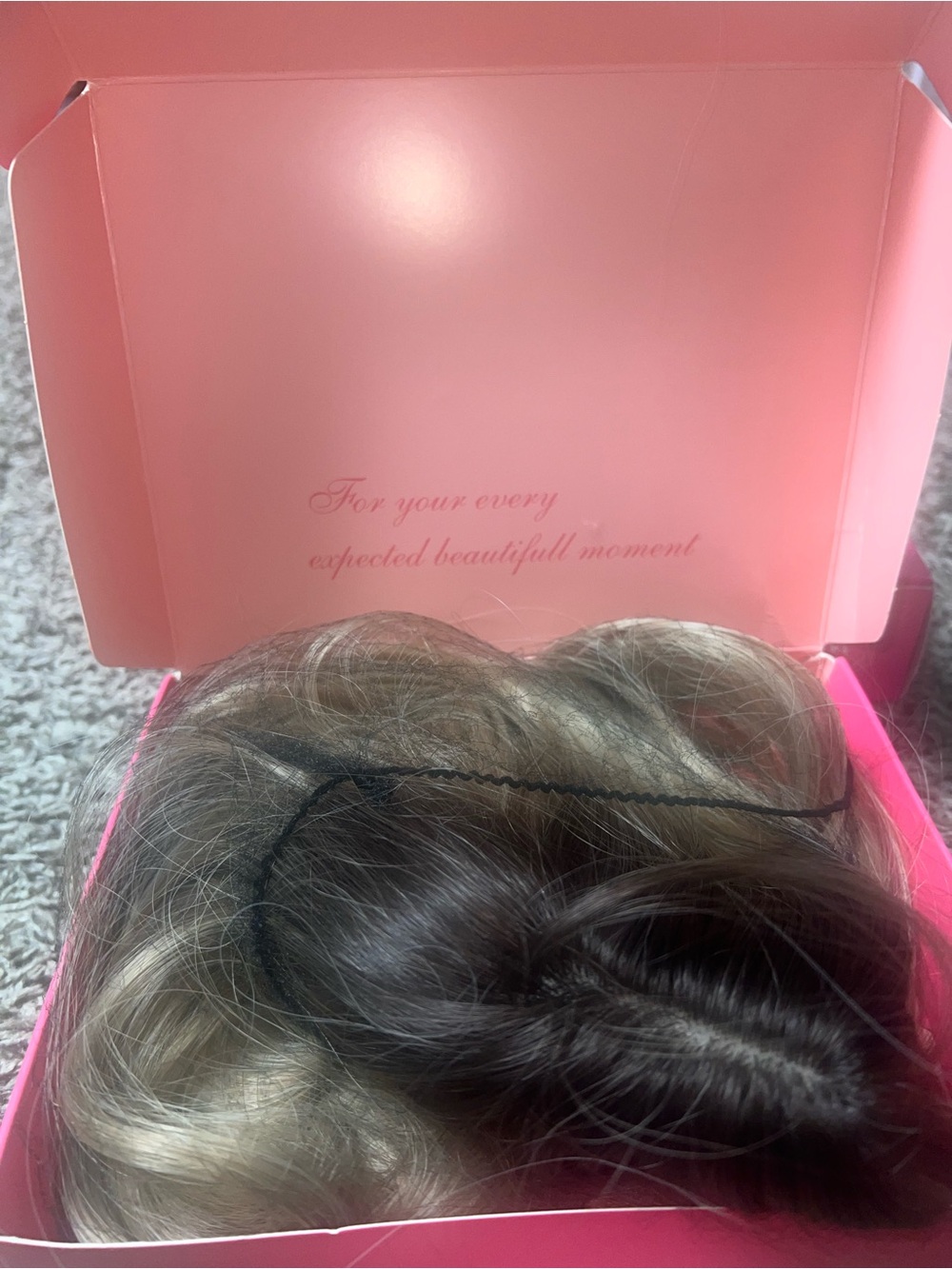 Source Unknown Hair Topper in Dark Brown with Blonde Highlights